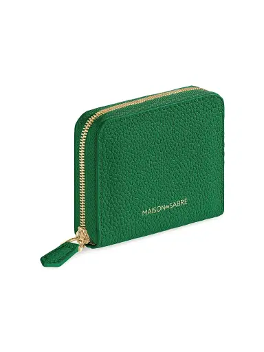 MAISON de SABRÉ Women's Leather Zipped Wallet - Emerald Green | Thumbnail 3 MAISON de SABRÉ Women's Leather Zipped Wallet - Emerald Green | Thumbnail 3