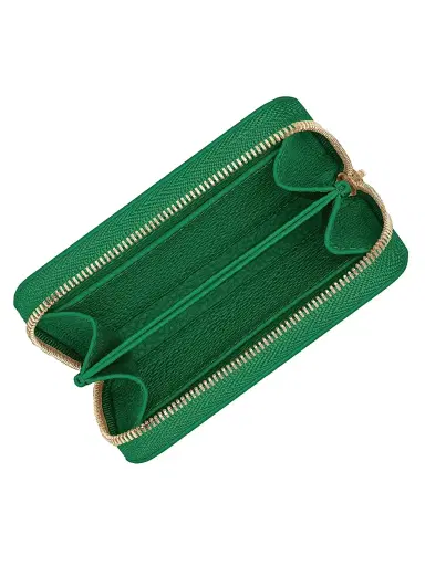 MAISON de SABRÉ Women's Leather Zipped Wallet - Emerald Green | Thumbnail 5 MAISON de SABRÉ Women's Leather Zipped Wallet - Emerald Green | Thumbnail 5