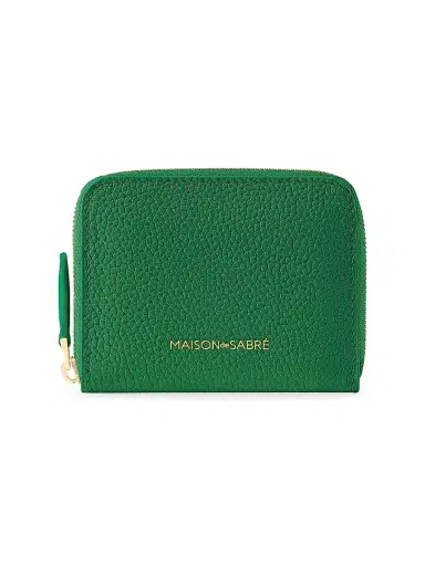 MAISON de SABRÉ Women's Leather Zipped Wallet - Emerald Green | Thumbnail 1 MAISON de SABRÉ Women's Leather Zipped Wallet - Emerald Green | Thumbnail 1
