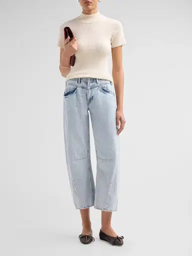 Le Jean Women's Selena Cuffed Crop Jeans - Wild And Free | Thumbnail 2 Le Jean Women's Selena Cuffed Crop Jeans - Wild And Free | Thumbnail 2