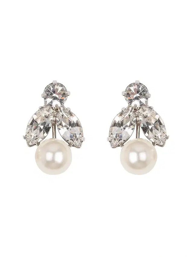 Women's Kaide Rhodium-Plated, Crystal & Imitation Pearl Drop Earrings - Silver Women's Kaide Rhodium-Plated, Crystal & Imitation Pearl Drop Earrings - Silver