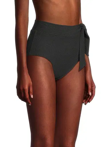 Change of Scenery Women's Tie-Waist Bikini Bottom - Black Texture - Size XS | Thumbnail 4 Change of Scenery Women's Tie-Waist Bikini Bottom - Black Texture - Size XS | Thumbnail 4