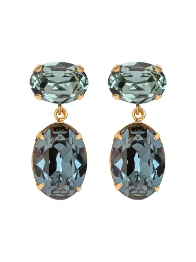 Jennifer Behr Women's Lenora 18K-Gold-Plated & Crystal Drop Earrings - Dark Blue | Thumbnail 1 Jennifer Behr Women's Lenora 18K-Gold-Plated & Crystal Drop Earrings - Dark Blue | Thumbnail 1