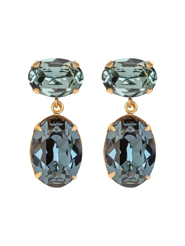 Women's Lenora 18K-Gold-Plated & Crystal Drop Earrings - Dark Blue Women's Lenora 18K-Gold-Plated & Crystal Drop Earrings - Dark Blue