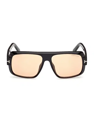 TOM FORD Men's Turner 58MM Navigator Sunglasses - Shiny Black Peach | Thumbnail 3 TOM FORD Men's Turner 58MM Navigator Sunglasses - Shiny Black Peach | Thumbnail 3