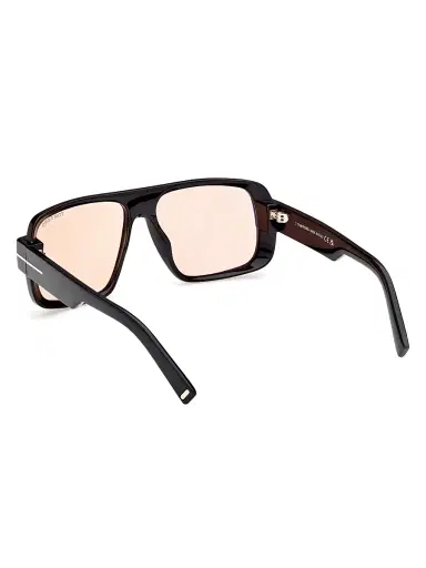 TOM FORD Men's Turner 58MM Navigator Sunglasses - Shiny Black Peach | Thumbnail 6 TOM FORD Men's Turner 58MM Navigator Sunglasses - Shiny Black Peach | Thumbnail 6