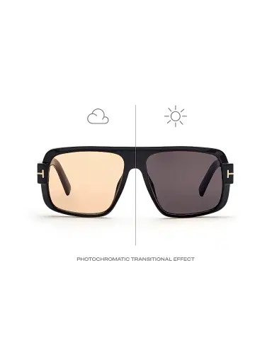 TOM FORD Men's Turner 58MM Navigator Sunglasses - Shiny Black Peach | Thumbnail 7 TOM FORD Men's Turner 58MM Navigator Sunglasses - Shiny Black Peach | Thumbnail 7