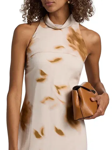 Amsale Women's Printed Dropped-Waist Maxi Dress - Gold Multi | Thumbnail 6 Amsale Women's Printed Dropped-Waist Maxi Dress - Gold Multi | Thumbnail 6