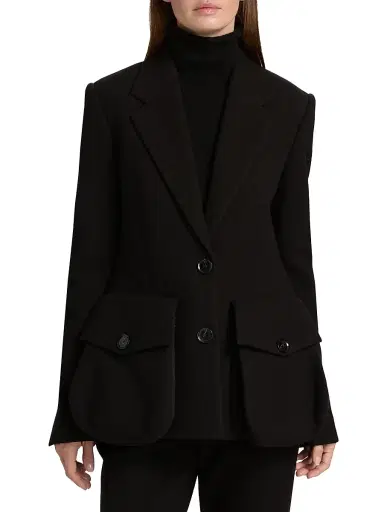 Proenza Schouler Women's Silva Scuba Single-Breasted Blazer | Thumbnail 3 Proenza Schouler Women's Silva Scuba Single-Breasted Blazer | Thumbnail 3