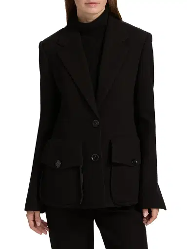 Proenza Schouler Women's Silva Scuba Single-Breasted Blazer | Thumbnail 6 Proenza Schouler Women's Silva Scuba Single-Breasted Blazer | Thumbnail 6