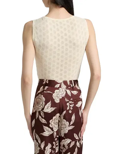 TANYA TAYLOR Women's Charlisa Cotton-Blend Knit Top - Cream - Size XL | Thumbnail 5 TANYA TAYLOR Women's Charlisa Cotton-Blend Knit Top - Cream - Size XL | Thumbnail 5