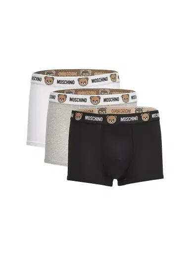 MOSCHINO Men's 3-Pack New Bear Stretch Jersey Briefs - Multi Black - Size Large | Thumbnail 1 MOSCHINO Men's 3-Pack New Bear Stretch Jersey Briefs - Multi Black - Size Large | Thumbnail 1