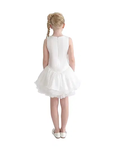 Tulleen Little Girl's & Girl's Floral Tulle Dress - White | Thumbnail 5 Tulleen Little Girl's & Girl's Floral Tulle Dress - White | Thumbnail 5
