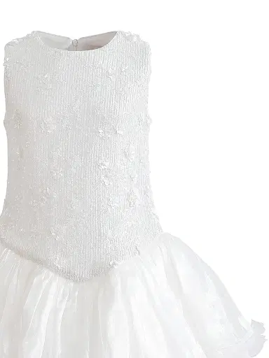 Tulleen Little Girl's & Girl's Floral Tulle Dress - White | Thumbnail 6 Tulleen Little Girl's & Girl's Floral Tulle Dress - White | Thumbnail 6