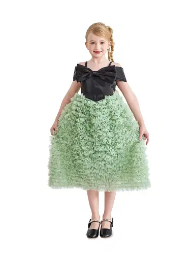 Tulleen Little Girl's & Girl's Marcella Dress - Green | Thumbnail 3 Tulleen Little Girl's & Girl's Marcella Dress - Green | Thumbnail 3