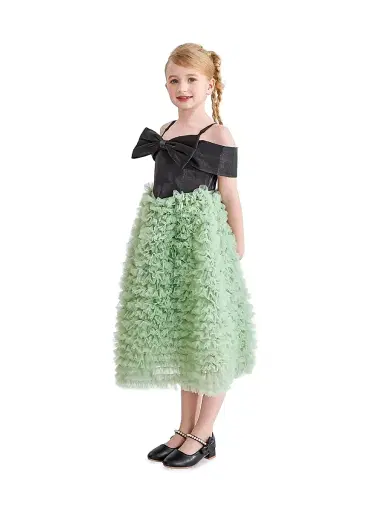 Tulleen Little Girl's & Girl's Marcella Dress - Green | Thumbnail 5 Tulleen Little Girl's & Girl's Marcella Dress - Green | Thumbnail 5