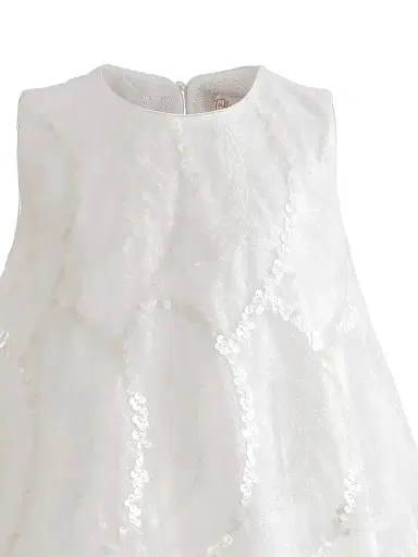 Tulleen Little Girl's & Girl's Fiora Dress - White | Thumbnail 7 Tulleen Little Girl's & Girl's Fiora Dress - White | Thumbnail 7