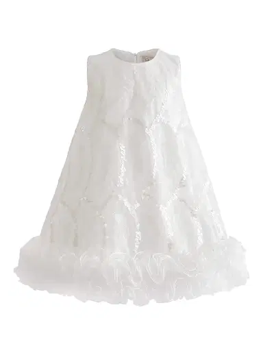 Tulleen Little Girl's & Girl's Fiora Dress - White | Thumbnail 1 Tulleen Little Girl's & Girl's Fiora Dress - White | Thumbnail 1