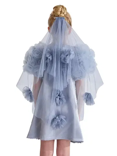 Tulleen Little Girl's & Girl's Seliora Dress - Blue | Thumbnail 6 Tulleen Little Girl's & Girl's Seliora Dress - Blue | Thumbnail 6