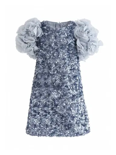 Tulleen Little Girl's & Girl's Seliora Dress - Blue | Thumbnail 1 Tulleen Little Girl's & Girl's Seliora Dress - Blue | Thumbnail 1