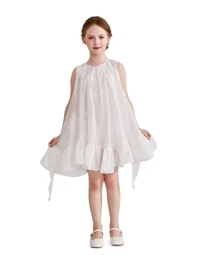 Tulleen Little Girl's & Girl's Marcelline Dress - White | Thumbnail 4 Tulleen Little Girl's & Girl's Marcelline Dress - White | Thumbnail 4