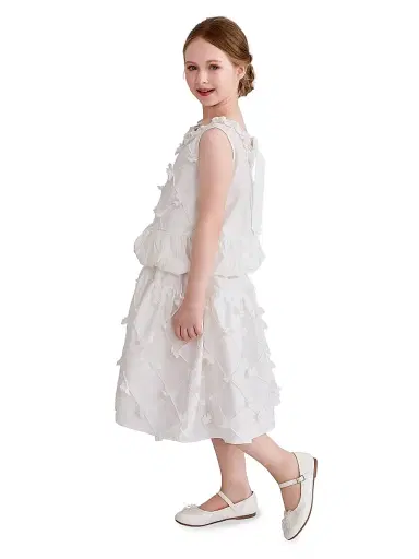 Tulleen Little Girl's & Girl's Quilted Skirt Set - White | Thumbnail 7 Tulleen Little Girl's & Girl's Quilted Skirt Set - White | Thumbnail 7