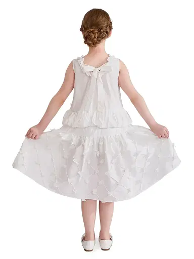 Tulleen Little Girl's & Girl's Quilted Skirt Set - White | Thumbnail 8 Tulleen Little Girl's & Girl's Quilted Skirt Set - White | Thumbnail 8