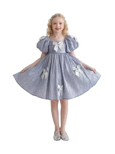 Tulleen Little Girl's & Girl's Clarissa Dress - Blue | Thumbnail 3 Tulleen Little Girl's & Girl's Clarissa Dress - Blue | Thumbnail 3