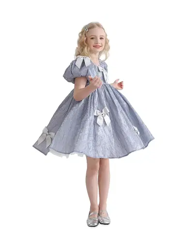 Tulleen Little Girl's & Girl's Clarissa Dress - Blue | Thumbnail 4 Tulleen Little Girl's & Girl's Clarissa Dress - Blue | Thumbnail 4