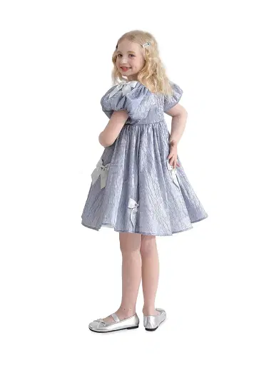 Tulleen Little Girl's & Girl's Clarissa Dress - Blue | Thumbnail 5 Tulleen Little Girl's & Girl's Clarissa Dress - Blue | Thumbnail 5