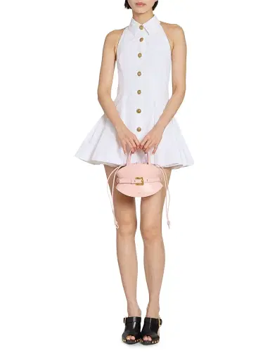 Balmain Women's Mini Shuffle Leather Top Handle Bag - Rose Pale | Thumbnail 3 Balmain Women's Mini Shuffle Leather Top Handle Bag - Rose Pale | Thumbnail 3