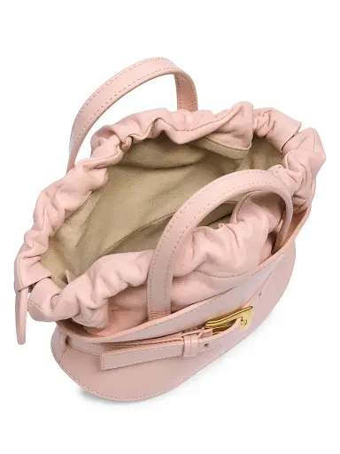 Balmain Women's Mini Shuffle Leather Top Handle Bag - Rose Pale | Thumbnail 4 Balmain Women's Mini Shuffle Leather Top Handle Bag - Rose Pale | Thumbnail 4
