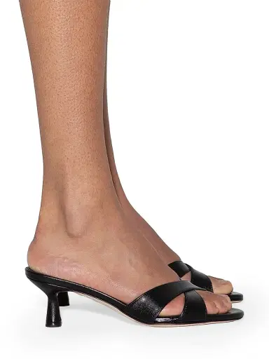 Aeyde Women's Vero Leather Mules - Black | Thumbnail 2 Aeyde Women's Vero Leather Mules - Black | Thumbnail 2