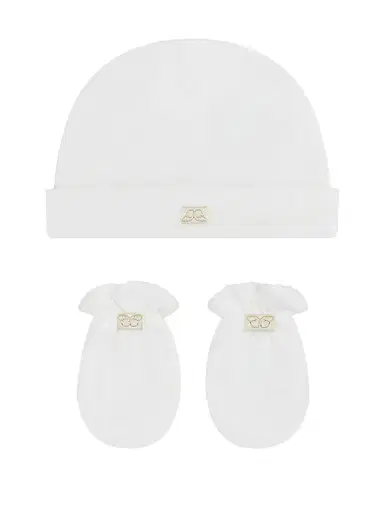 Marie-Chantal Baby's Beanie & Mittens Set | Thumbnail 1 Marie-Chantal Baby's Beanie & Mittens Set | Thumbnail 1