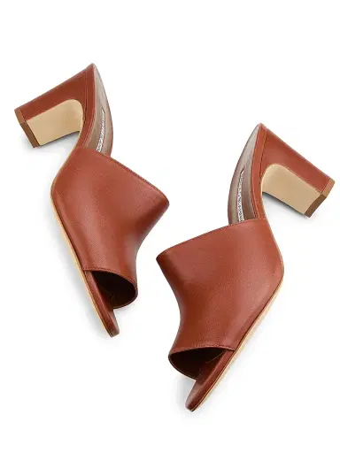 Manolo Blahnik Women's Rapallabar Leather Sandals - Medium Brown | Thumbnail 7 Manolo Blahnik Women's Rapallabar Leather Sandals - Medium Brown | Thumbnail 7