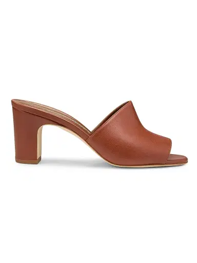 Manolo Blahnik Women's Rapallabar Leather Sandals - Medium Brown | Thumbnail 1 Manolo Blahnik Women's Rapallabar Leather Sandals - Medium Brown | Thumbnail 1