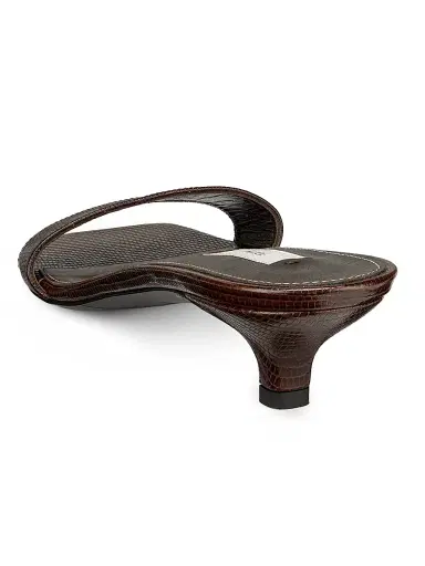 TOTEME Women's Slim 35MM Lizard-Embossed Leather Mules | Thumbnail 3 TOTEME Women's Slim 35MM Lizard-Embossed Leather Mules | Thumbnail 3