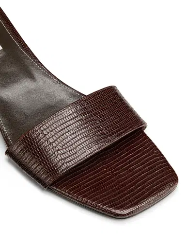 TOTEME Women's Slim 35MM Lizard-Embossed Leather Mules | Thumbnail 5 TOTEME Women's Slim 35MM Lizard-Embossed Leather Mules | Thumbnail 5