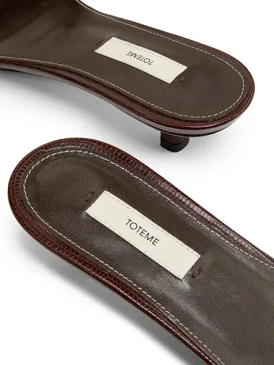 TOTEME Women's Slim 35MM Lizard-Embossed Leather Mules | Thumbnail 6 TOTEME Women's Slim 35MM Lizard-Embossed Leather Mules | Thumbnail 6