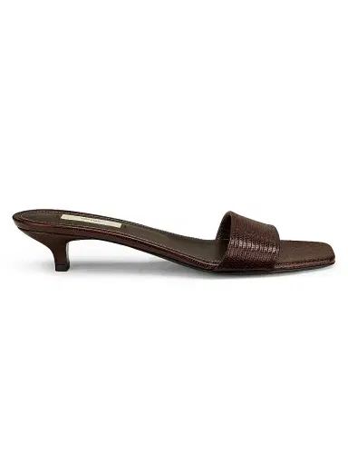 TOTEME Women's Slim 35MM Lizard-Embossed Leather Mules | Thumbnail 1 TOTEME Women's Slim 35MM Lizard-Embossed Leather Mules | Thumbnail 1