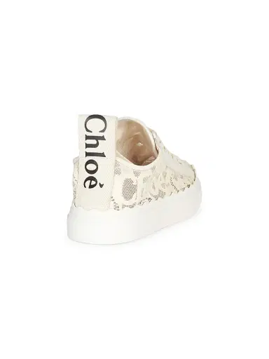 Chloé Women's Lauren Lace Low-Top Sneakers - Mild Beige | Thumbnail 3 Chloé Women's Lauren Lace Low-Top Sneakers - Mild Beige | Thumbnail 3