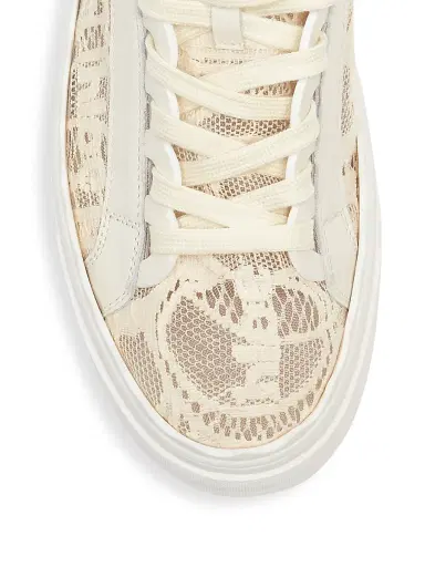 Chloé Women's Lauren Lace Low-Top Sneakers - Mild Beige | Thumbnail 4 Chloé Women's Lauren Lace Low-Top Sneakers - Mild Beige | Thumbnail 4