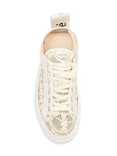 Chloé Women's Lauren Lace Low-Top Sneakers - Mild Beige | Thumbnail 5 Chloé Women's Lauren Lace Low-Top Sneakers - Mild Beige | Thumbnail 5