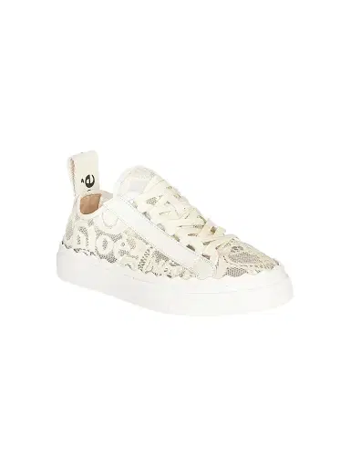 Chloé Women's Lauren Lace Low-Top Sneakers - Mild Beige | Thumbnail 1 Chloé Women's Lauren Lace Low-Top Sneakers - Mild Beige | Thumbnail 1
