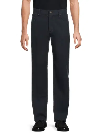 Emporio Armani Men's 5-Pocket Cotton Straight-Leg Pants - Navy | Thumbnail 3 Emporio Armani Men's 5-Pocket Cotton Straight-Leg Pants - Navy | Thumbnail 3