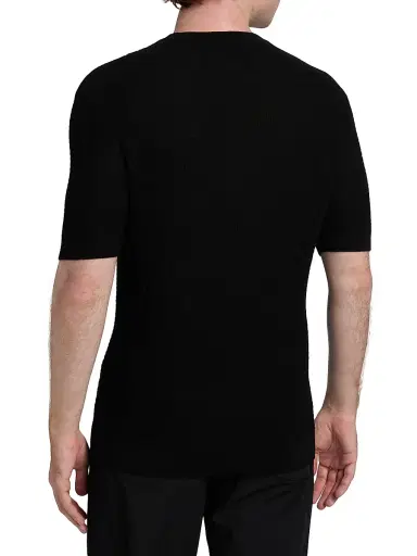 Emporio Armani Men's Chain Stitch Wool T-Shirt - Black - Size XXL | Thumbnail 5 Emporio Armani Men's Chain Stitch Wool T-Shirt - Black - Size XXL | Thumbnail 5