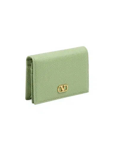 Valentino Garavani Women's VLogo Signature Grainy Calfskin Wallet - Mint | Thumbnail 4 Valentino Garavani Women's VLogo Signature Grainy Calfskin Wallet - Mint | Thumbnail 4
