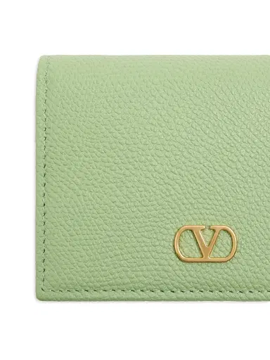 Valentino Garavani Women's VLogo Signature Grainy Calfskin Wallet - Mint | Thumbnail 5 Valentino Garavani Women's VLogo Signature Grainy Calfskin Wallet - Mint | Thumbnail 5