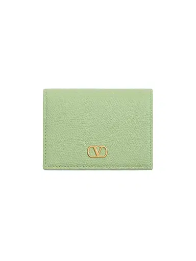 Valentino Garavani Women's VLogo Signature Grainy Calfskin Wallet - Mint | Thumbnail 1 Valentino Garavani Women's VLogo Signature Grainy Calfskin Wallet - Mint | Thumbnail 1