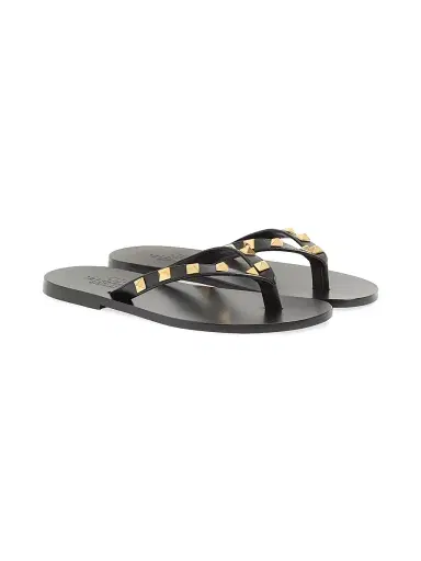 Valentino Garavani Women's Rockstud Calfskin 05MM Thong Sandals - Black - Size 10.5 | Thumbnail 2 Valentino Garavani Women's Rockstud Calfskin 05MM Thong Sandals - Black - Size 10.5 | Thumbnail 2